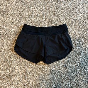 Size 2 Black Lululemon Running Shorts